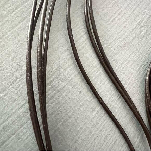 Uno De 50 Unode50 Brown Leather & Silver Necklace - Picture 7 of 8